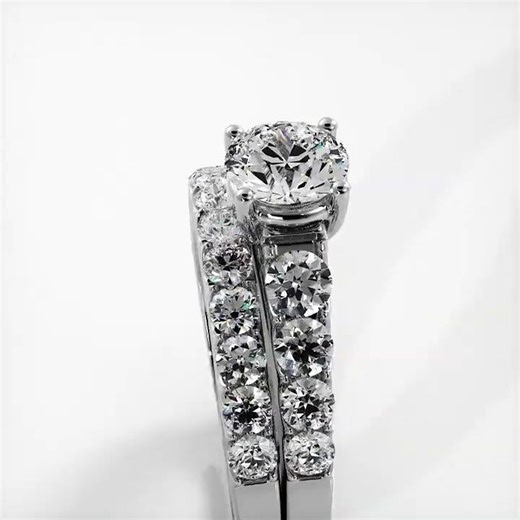 Sweet Dream Matching Diamond Bridal Rings Set