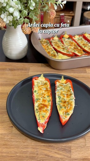 Baked Capia Peppers with Feta