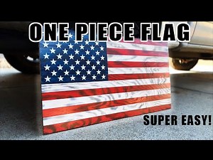 How to make a SUPER EASY ONE PIECE WOODEN AMERICAN FLAG! | DIY Wood Decor