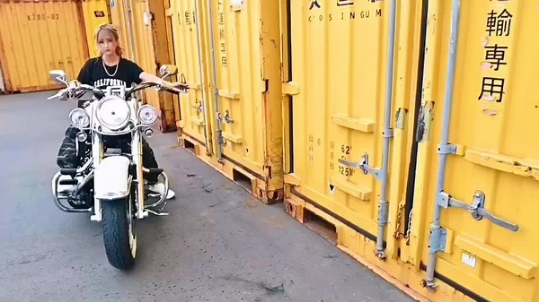 ハーレー女子の鹿児島での撮影