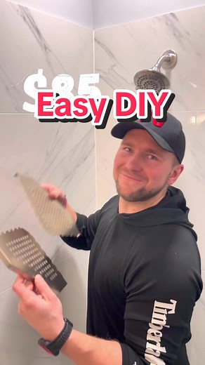 Shower Shelf! EASY DIY. These @GURU.USA shower shelves can easily fit into 1/16 groutlines. But sometimes you might need to cut some tile if you want to have the shelf at an elevation where there is no grout lines. Its very easy to do that as well! #construction #homerenovation #entrepreneur #homeimprovement #work #tools #diy #realestate #carpentry #home #remodel #hardwork #interiordesign #homedecor #interior #asmr