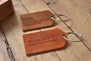 Personalized Leather Luggage Tag: Custom Engraved Travel Bag Tag - Etsy
