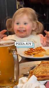This little girl is all of us when we eat a good slice of pizza! #toddlers #funnytoddlers #pizza | Reader's Digest