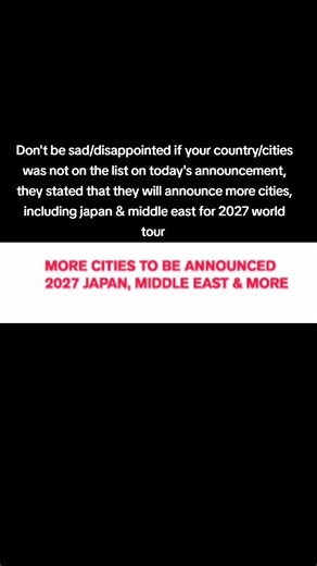BTS 2027 World Tour Announcement and City Updates