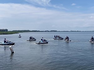 VIP guided jet ski tour! 3 guides assisted to make this possible today and to give that white glove service to our guests! ❤️🤍💙 | Outer Banks Adventures