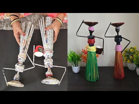 African Dolls Showpiece Making craft | DIY Room decoration Craft | Easy Room decorations