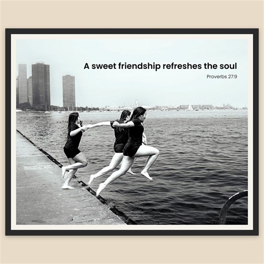 Proverbs 27:9 Wall Art | Christian Friendship Gift | A Sweet Friendship | (digital Download) - Etsy