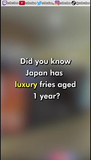 Japan has these gourmet luxury fries, aged for a whole year and slow fried at low temperature. #frenchfries #gourmet #japanfood #japan #japanlife #japantrip #stream #twitch #irl #foryou #fyp