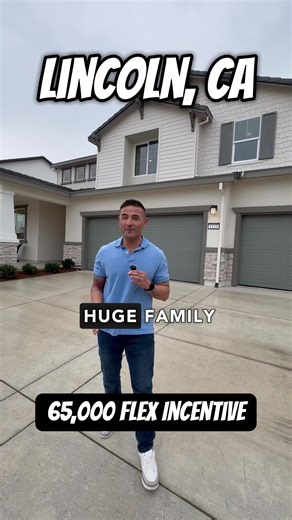 Text 925-922-3901 for more info New home in Lincoln, CA - 5-7 Bedrooms 65,000 Flex Incentive #sacramentorealestate #newhome #movingtosacramentoca #newbuilds #newconstruction