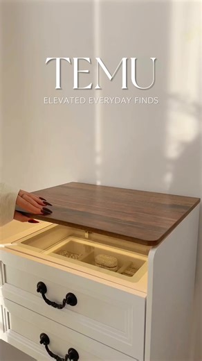 A sleek vanity with a flip-up mirror, smooth drawers, and a hidden glass top — great for keeping makeup and jewelry organized. 🔍 Find it at https://temu.to/m/prkmw1jlo67 or with this code fgf4248. #temu #bedroomdecor | Temu