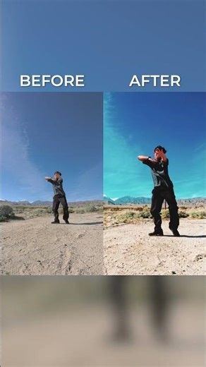 Before & After of a random stop in the middle of nowhere with the car