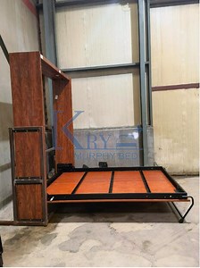 [Hot Item] USA Standard Wall Bed Vertical Murphy Wall Bed Mechanism Queen Hidden Wall Bed for Space Saving Apartment Hotel Bedroom Bed