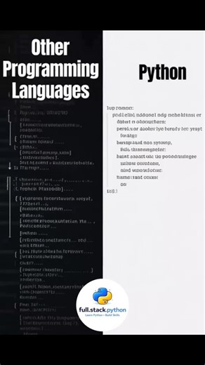 FullStackPython on Instagram: "Programmers will relate 😅! Other languages make you feel like you’re casting ancient spells, full of brackets, semicolons, and cryptic symbols. Python? Just reads like English — simple, clean, and powerful 🐍✨. Share if you’re a Python dev who knows the struggle and the relief 😛🐍 #PythonVsOtherLanguages #PythonDeveloper #CodingHumor #ProgrammerLife #DevMemes"