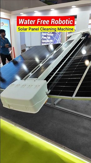 water free robotic solar panel cleaning machine #shorts #solarpanelcleaning #solarpanel