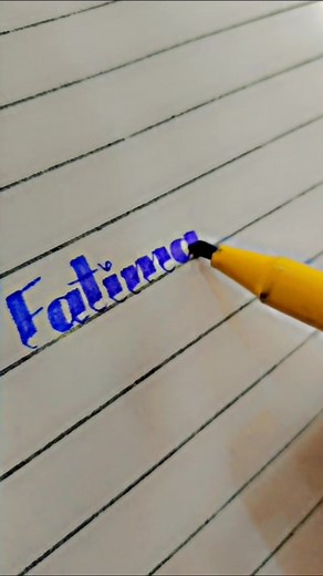 Calligraphy Tutorial: Writing 'Fatima' in Different Fonts