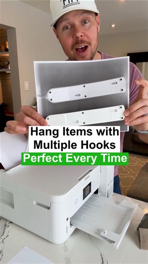 Ken Long on Instagram: "Hang pictures or smaller items with Multiple Hooks PERFECT Every Time! ✅ Pictures ✅ Small Mirrors ✅ Power Bars ➕ Follow for SIMPLE Tips around the House 🏡 #tips #pictures #diy #homedecor #tipsandtricks"