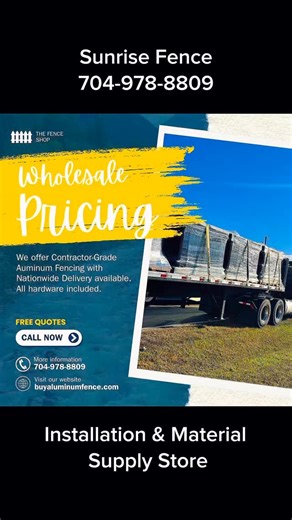 ✨ Buy Local, Fence with Confidence! We offer installation and material supplies with top-quality products and expert crews ready to help. 📍 921 Airport Rd, Monroe, NC 📞 704-978-8809 Proudly serving North Carolina and South Carolina. | Sunrise Fence