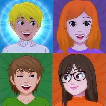 Fred Jones, Daphne Blake, Shaggy Rogers & Velma Dinkley Are Happy in Cartoonify
