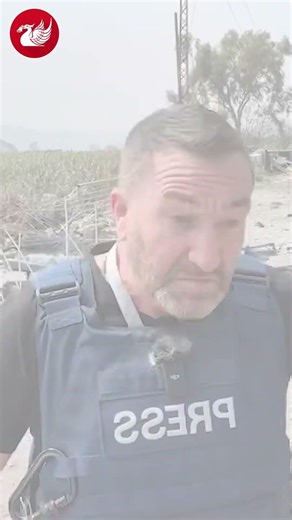 LIVE ON AIR horror as missile slams behind reporter mid-broadcast.