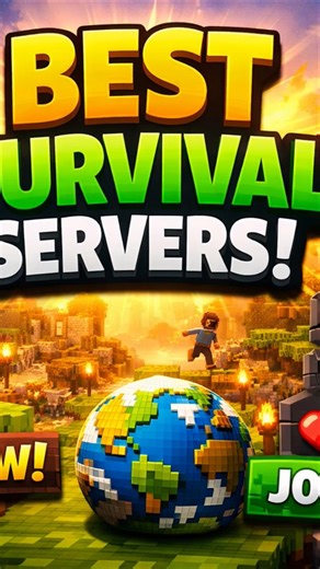 Top Minecraft Public Servers for Survival 🔥 Java + Bedrock + Cracked