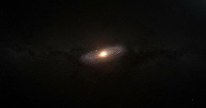 Traveling towards the milky way galaxy in the outer space