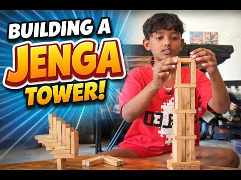 Building a Jenga Brick Tower! 🧱🏗️
