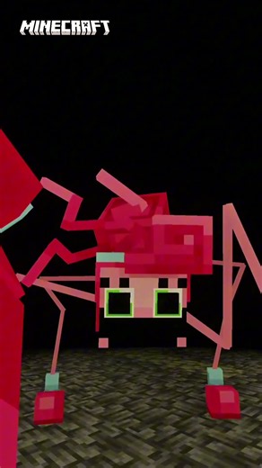 MOMMY LONG LEGS JUMPERSCARE MINECRAFT X POPPY PLAYTIME #foryou #minecraft