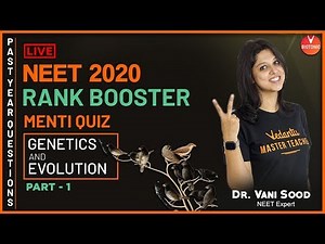 Genetics and Evolution: Part 1 | NEET Biology Mock Test | Dr. Vani Mam | Vedantu Biotonic Video Lecture