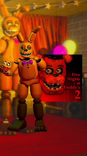 Exploring 2D Spring Bonnie and Funtime Springtrap Figures