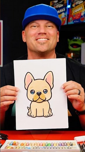 Learn how to draw a cute French bulldog! ​⁠‪@ArtHubPlus‬ #artforkidshub #howtodraw