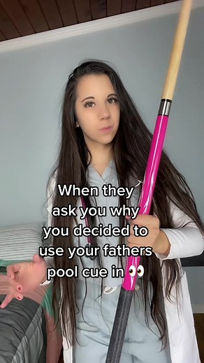 What started out as a joke has paid off my first year of med school #medstudent #longhair #poolcuegirl #medicalstudent #nursesoftiktok