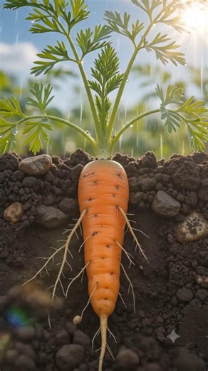 Carrot Life Cycle: From Seed to Harvest 🥕 Step by Step Growth #shorts #craftcarrot