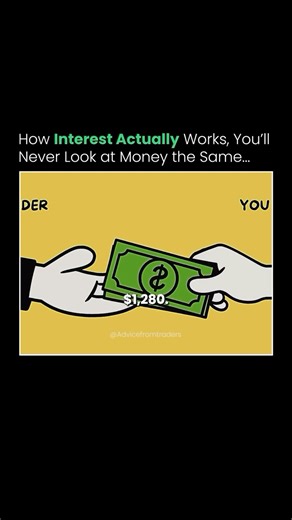 Advice from traders on Instagram: "Interest is the quiet force running your financial life. It can turn a small loan into a fire… or a tiny investment into a fortune. Paying interest? Kill it fast. Earning interest? Let it grow and don’t touch it. That’s how you stop being controlled by money and start controlling it. . . . . . . Follow @advicefromtraders for daily trading & finance insights! Source: EverythingProfessor (YT) #InterestExplained #MoneyMindset #FinancialEducation #PersonalFinanceTi