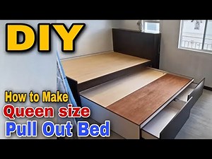 SUPER SPACE SAVER BED | Queen sized Pull out Bed with Drawers and Storage | Modular Pull out Bed