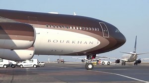 Bourkhan Airbus A340-300 Takeoff from Nice Côte d'Azur Airport, France ©N125AS | AV8OR