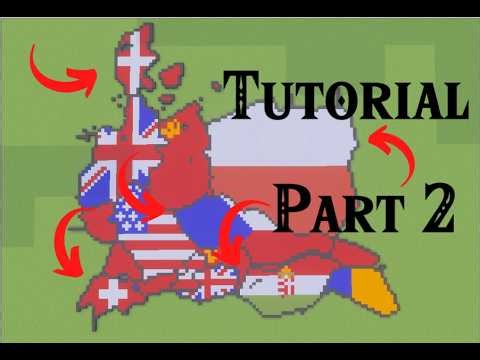 How to build a Small Scale world flag map in Minecraft 1946 edition Part 2 VG, CH, LI, DK