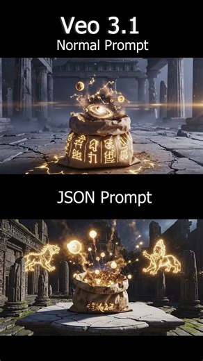 Normal VS JSON #aidesign #Animation #videomarketing #digitalart #veo3