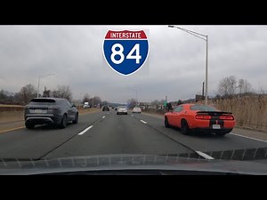 ⁴ᴷ⁶⁰ Driving Interstate 84 (Yankee Expressway) from Newtown, CT to Danbury, CT
