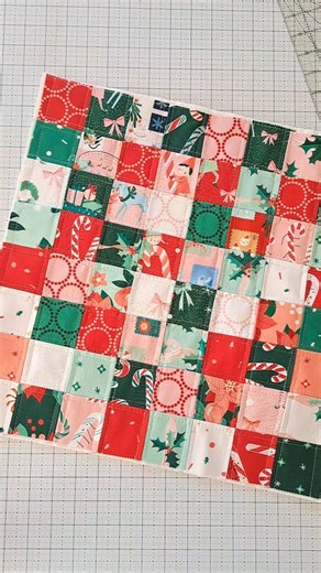 Kristina Brinkerhoff || Modern Sewing and Quilting Patterns on Instagram: "Let's quilt the patchwork squares from yesterday! A few notes about this video: 🎄 I used a scrap piece of batting and a leftover piece of white fabric as the backing. I love it when I can use up small scraps from other projects! 🙌 🎄 You'll often see me basting with Odif 505 basting spray. Safety pins also work well to keep the layers from shifting. 🎄 One of my favorite ways to quilt patchwo