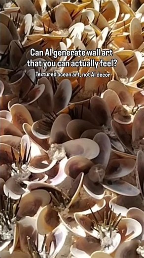 Do you choose AI or textured shell art made of reclaimed seashells? Thank you for watching 💙