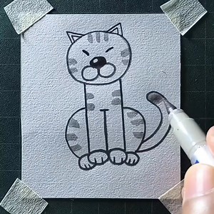 How to draw a cat using circle | All About Art