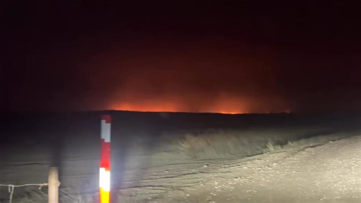 Lily O'Brien KAKE captured this video, showing a glow of fire on the horizon near US-283, just south of US-160. | KAKE News