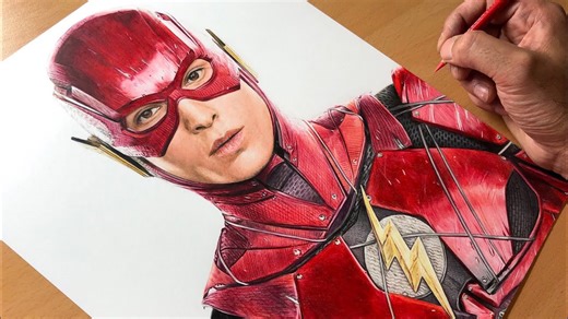 Drawing The Flash | DC Justice League Speedster Time-Lapse