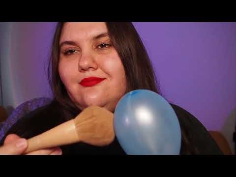 ASMR Sounds of Brushing a Blue Balloon | Trigger ASMR
