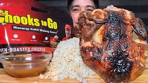 kagat mo pa lng lasang lasa na ang sarap at subrang lambot ng CHOOKS TO GO lechon Manok #Mukbang #asmr #Philippines #eat | Raw & Cook Food Asmr