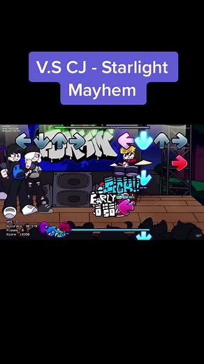 Mod: VS CJ - Starlight Mayhem Song: Artifical Lust Gameplay: Gegcoin #fnf #fridaynightfunkin #cj #mod