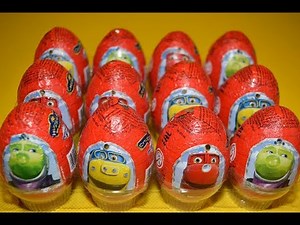 12x Chuggington Surprise Eggs with Toy Trains Limited Edition Unboxing Cool Toys Zaini like Kinder