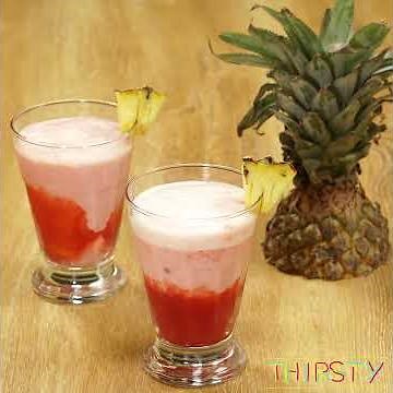 Easy way to make Lava Flow Cocktail