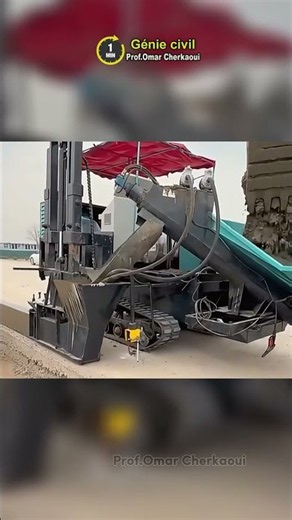 Cette machine fabrique le béton en avançant 😮 #shorts