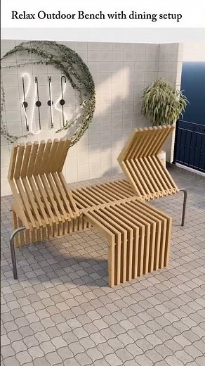 Smart Folding Bench to Dining Table | Small Patio Hack: Stylish Smart Folding Bench & Dining Setup